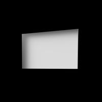 Basic Basic spiegel rechthoek op houten paneel 100 x 80 x 2 cm