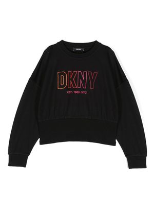 Dkny Kids sweat à logo imprimé - Noir