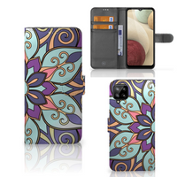 Samsung Galaxy A12 Hoesje Purple Flower