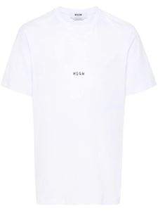 MSGM t-shirt en coton à logo imprimé - Blanc