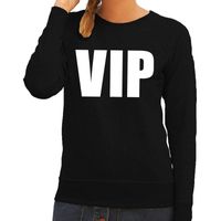 VIP tekst sweater / trui zwart voor dames - thumbnail