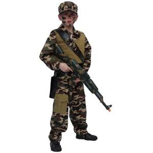 Faram Party Soldaten/Leger camouflage verkleedkostuum - voor kinderen - compleet