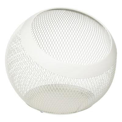 Koffie cups/capsules houder - draad metaal - 24 x 21 cm - voor 70 capsules - wit - rond