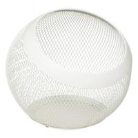 Koffie cups/capsules houder - draad metaal - 24 x 21 cm - voor 70 capsules - wit - rond
