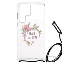 Samsung Galaxy S23 Ultra Stevig Bumper Hoesje Boho Text