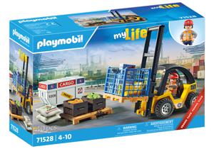 PLAYMOBIL City Action - Heftruck met lading constructiespeelgoed 71528