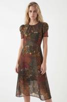 Midi-jurk met korte mouwen - GREEN - M