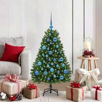 VidaXL Kunstkerstboom met 150 led groen 120 cm pvc en metaal