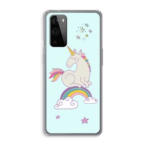 Regenboog eenhoorn: OnePlus 9 Pro Transparant Hoesje