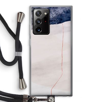 Stone White: Samsung Galaxy Note 20 Ultra / Note 20 Ultra 5G Transparant Hoesje met koord