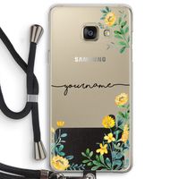 Gele bloemen: Samsung Galaxy A3 (2016) Transparant Hoesje met koord