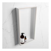 Wandnis Solid Surface Easy | In- en opbouw | 30x60x8 cm | 1 vak | Linen/Talc