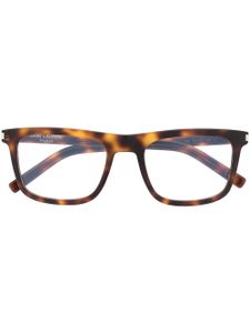 Saint Laurent Eyewear lunettes de vue à monture effet écailles de tortue - Marron