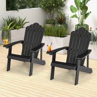 Adirondack Stoel met Bekerhouder Weerbestendige Tuinstoel Tuinstoel van Kunststof Outdoorstoel 170 kg