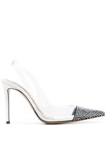 Alexandre Vauthier escarpins Amber Ghost 100 mm à ornements - Blanc