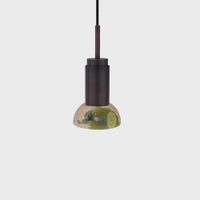 Anour Donya Onyx Moon Hanglamp - Gemixte kap - Gebruind koper