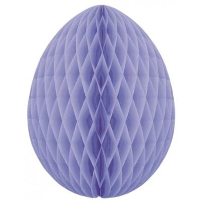 Paas decoratie ei van papier - lila paars - 30 cm - brandvertragend crepepapier - Pasen
