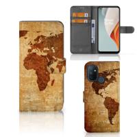 OnePlus Nord N100 | Flip Cover | Wereldkaart
