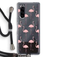 Anything Flamingoes: Sony Xperia 5 Transparant Hoesje met koord