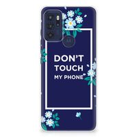 Motorola Moto G60s Silicone-hoesje Flowers Blue DTMP