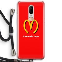 I'm lovin' you: OnePlus 6 Transparant Hoesje met koord