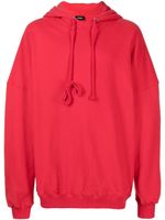 We11done hoodie oversize à logo au dos - Rouge