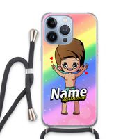 Chibi Maker man: iPhone 13 Pro Transparant Hoesje met koord