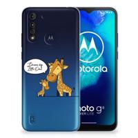 Motorola Moto G8 Power Lite Telefoonhoesje met Naam Giraffe
