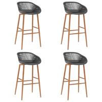 Barstoelen 4 st grijs Barstoelen 4 st grijs