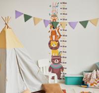 Meetlat sticker hippie dieren Meetlat sticker hippie dieren