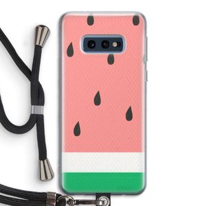 Watermeloen: Samsung Galaxy S10e Transparant Hoesje met koord