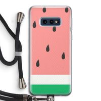 Watermeloen: Samsung Galaxy S10e Transparant Hoesje met koord