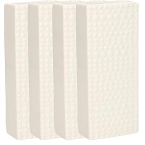 Waterverdamper - 5x - creme wit - keramiek - 400 ml - radiatorbak luchtbevochtiger - 7,4 x 17,7 cm