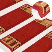 Trapmatten zelfklevend 15 st 65x21x4 cm rood - thumbnail