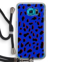 Blue Leopard: Samsung Galaxy S6 Transparant Hoesje met koord Blue Leopard: Samsung Galaxy S6 Transparant Hoesje met koord