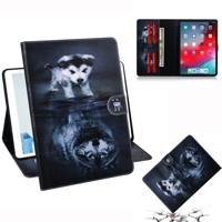 Wolf en hond patroon horizontale Flip lederen case voor iPad Pro 11 inch (2018) met houder & Card slot & portemonnee