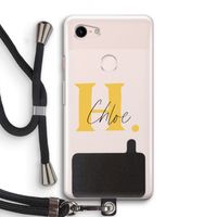 Amber Script: Pixel 3 Transparant Hoesje met koord