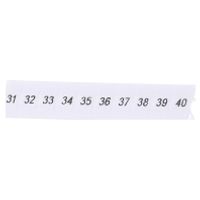 ZB 5,lgs:31-40  - Label for terminal block 5,2mm white ZB 5,lgs:31-40