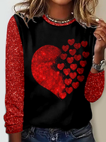 Regular Fit Heart Casual Long Sleeve Shirt - thumbnail