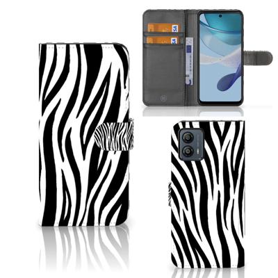 Motorola Moto G53 | Telefoonhoesje | Met pasjeshouder | Zebra
