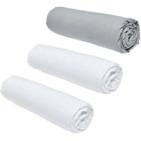 Set van 3 teday essentiële vloeken - 140 x 190 cm - 2 personen - 100% katoen - krijt/ staal Set van 3 teday essentiële vloeken - 140 x 190 cm - 2 personen - 100% katoen - krijt/ staal