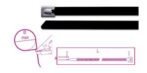 Beta Bmsc8445-Stalen Kabelbinders, Polyester - BMSC8445