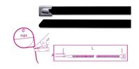 Beta Bmsc3779-Stalen Kabelbinders, Polyester - BMSC3779
