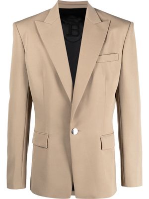 Balmain veste de costume en laine à simple boutonnage - Tons neutres