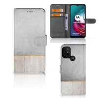 Motorola Moto G10 | G20 | G30 Book Style Case Wood Concrete