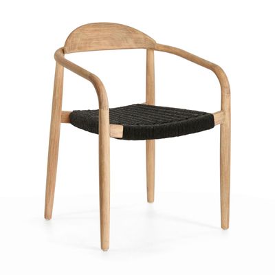 Kave Home Nina armstoel Beige/Zwart