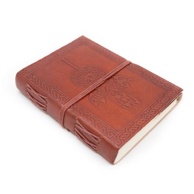 Spiritueel Notitieboekje Leer Dromenvanger (17,5 x 13 cm) -