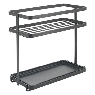 Metaltex kruidenrek 2 etages 23x11x22 cm zwart/metaal