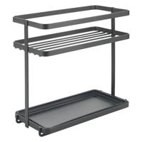 Metaltex kruidenrek 2 etages 23x11x22 cm zwart/metaal