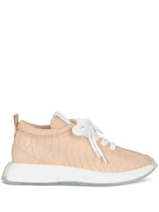 Giuseppe Zanotti baskets Ferox à effet peau de serpent - Rose